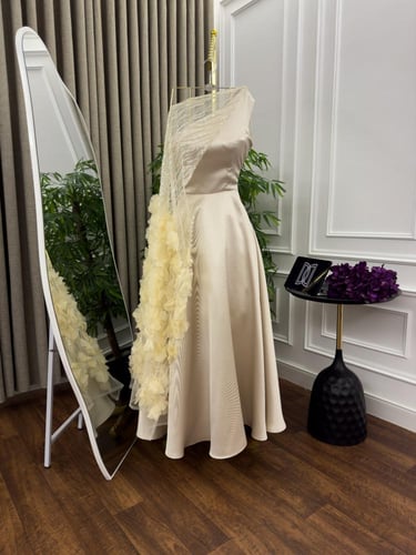 فساتين نسائي قماش تفته سلة كوري مع شال ترتر