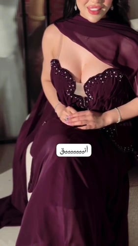 فستان نسائي سهره قماش شيفون جورجيت
