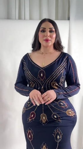 فستان سهرة قماش كريب تفته ستريتش