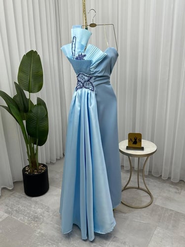 فستان نسائي سهره قماش ميكادو