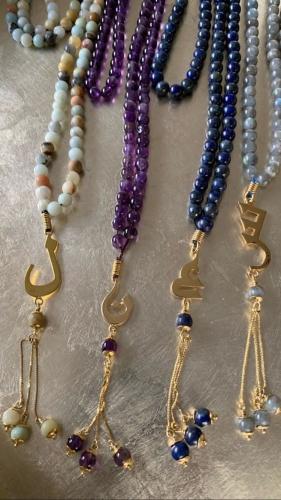 سبح احجار كريمه بالحرف