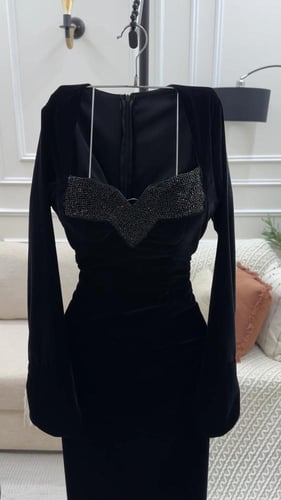 فستان نسائي سهره قماش مخمل