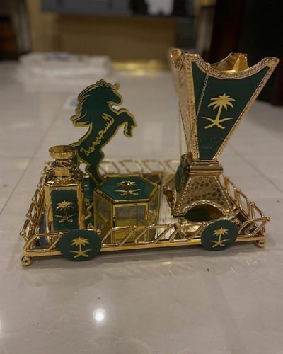 طقم مباخر ملكي رخام مضغوط اكريلك بالاسم