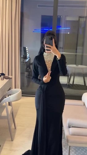 فساتين سهرة قماش باربي تطريز شك