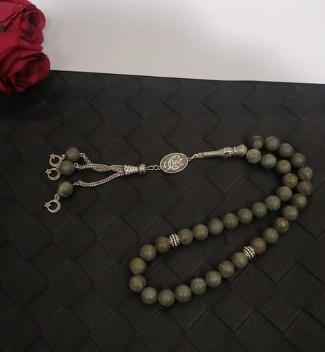 سبح احجار كريمة سبحة ملكية فضة إيطالي خالص عيار 92...