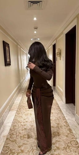 فستان نسائي سهره قماش ميكادو