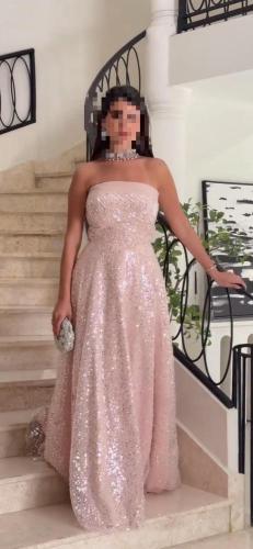 فساتين نسائي قماش ترتر مع تفته