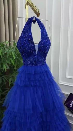 فستان ملكه قماش تل