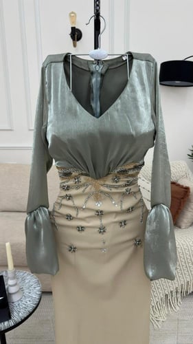 فستان نسائي سهره خامة باربي مع كرنكل