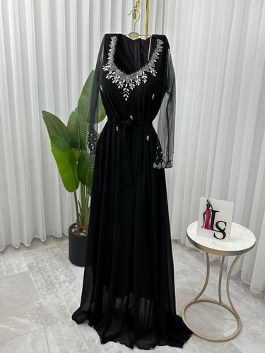 فستان نسائي سهره قماش شيفون جورجيت