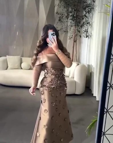 فستان نسائي سهره قماش ميكادو
