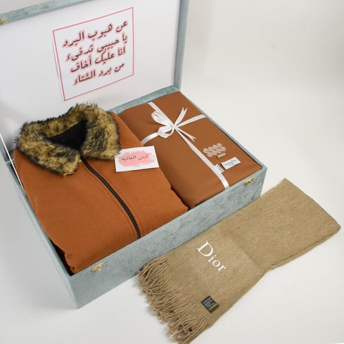 سديري رجالي شتوي مبطن بفرو مع سحاب جوخ مع قماش وشا...