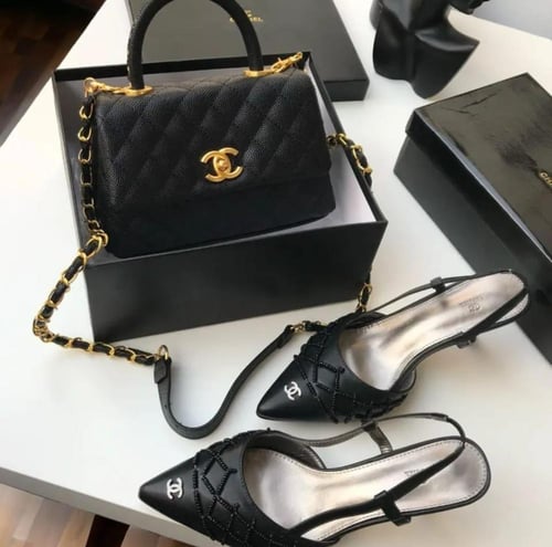 كعب وشنطه شانل كعب وشنط CHANEL مع توابع الماركة