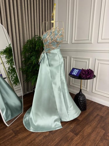 فستان نسائي سهره قماش ميكادو