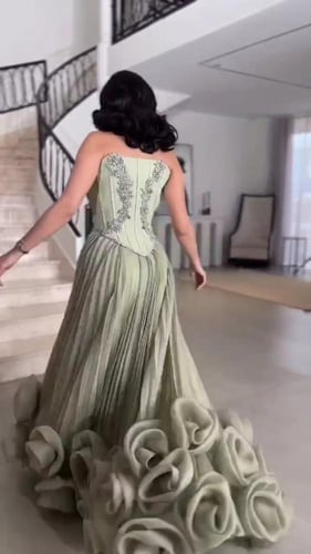 فستان نسائي سهره قماش اورجنزا مع باربي