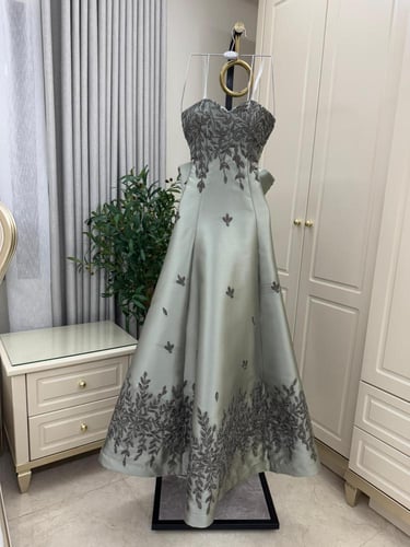 فستان نسائي سهره قماش ميكادو