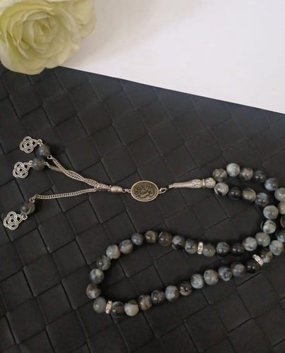 سبح احجار كريمة سبحة ملكية فضة إيطالي خالص عيار 92...