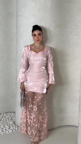 فساتين نسائي قماش ميكادو لماع