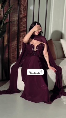فستان نسائي سهره قماش شيفون جورجيت