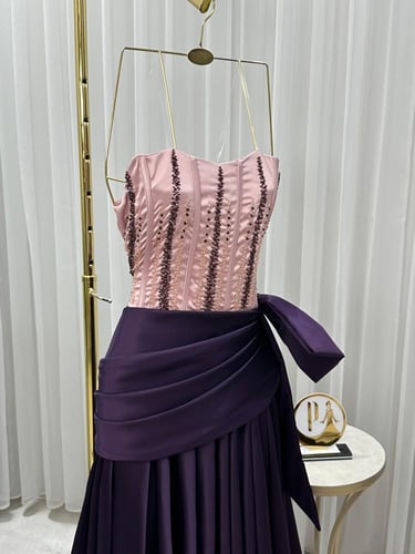 فستان نسائي سهره قماش ميكادو