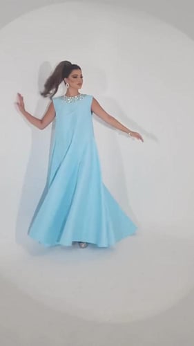 فساتين نسائي قماش تفته استرتش