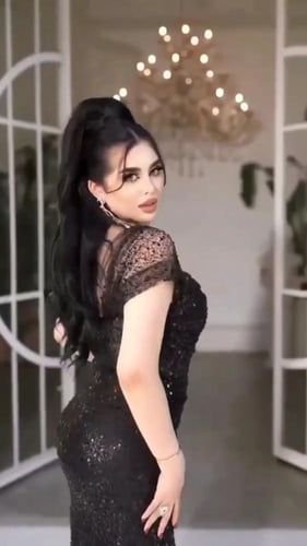 فستان سهرة قماش كردانة مبطن تفته ستريتش