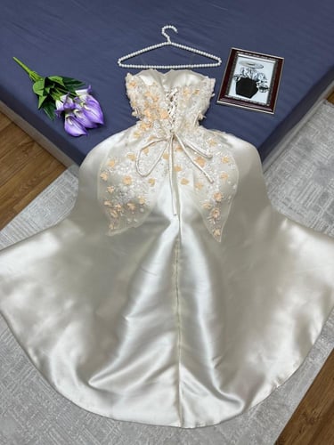 فستان نسائي سهره قماش ميكادو