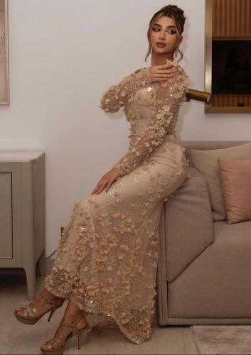 فستان نسائي سهره خامة باربي مع ترتر