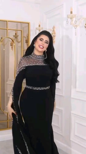 فستان نسائي سهره خامة باربي مع تل مع فصوص