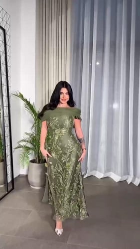 فستان نسائي سهره قماش ميكادو