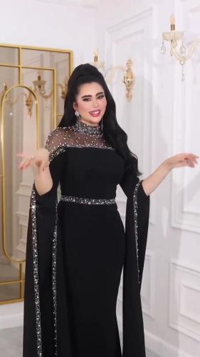 فستان نسائي سهره خامة باربي مع تل مع فصوص