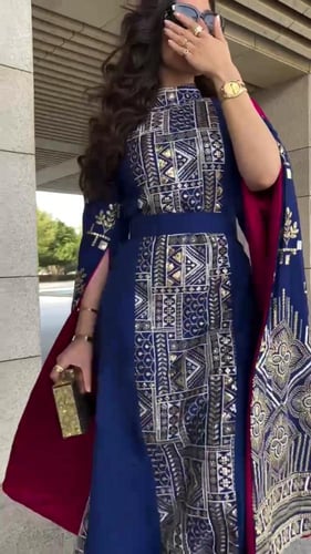 جلابيات رمضانية نسائية قماش باربي تطريز كمبيوتر