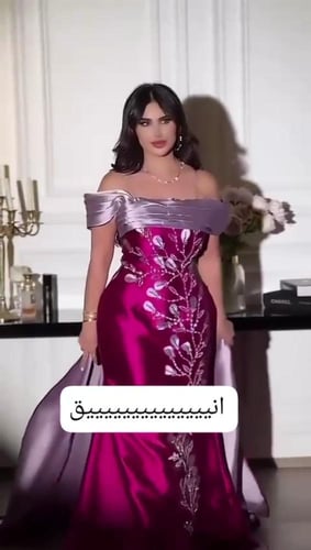 فستان نسائي سهره قماش ميكادو