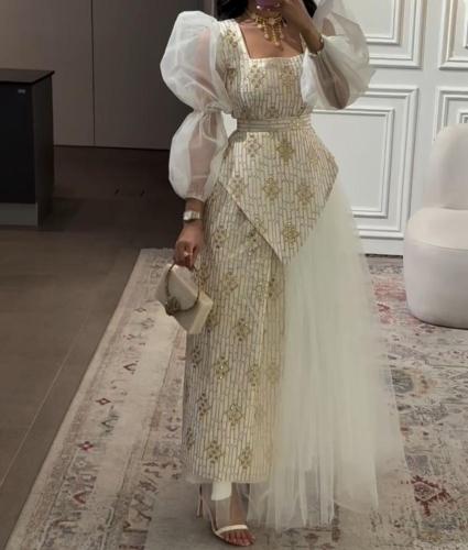 فستان نسائي سهره قماش لنن