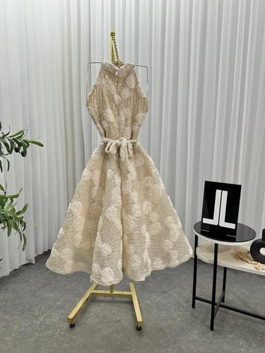 فستان سهرة قماش ترتر مورد