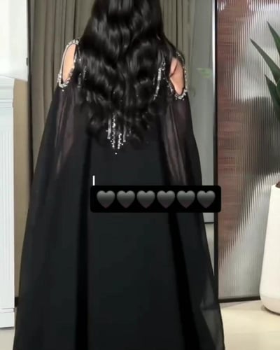 فستان نسائي سهره قماش كريب شيفون جورجيت