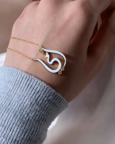 سلاسل ملونة بتصميم حسب الطلب فضة خالص