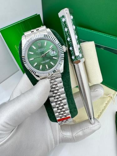 طقم ساعة رولكس وقلم كارتير