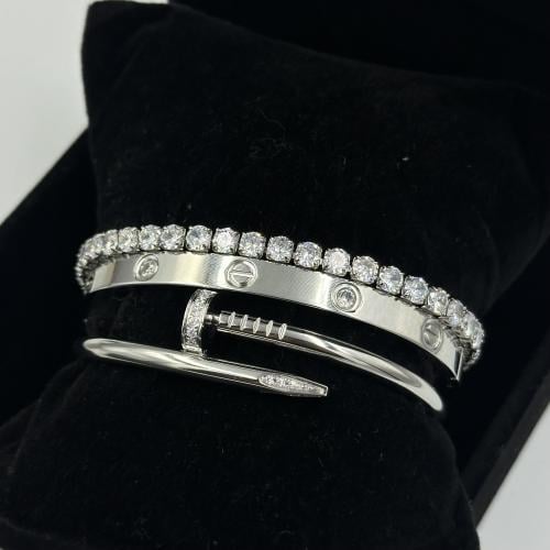 طقوم اساور فضي بدون ملحقات