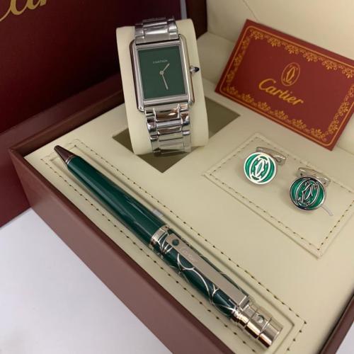 طقم ساعة كارتير وقلم كارتير وكبك