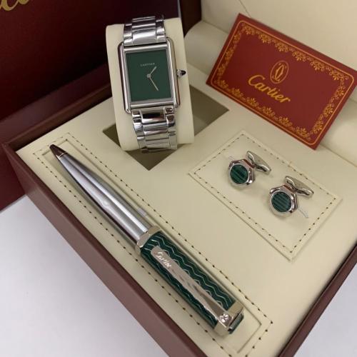 طقم ساعة كارتير وقلم كارتير وكبك