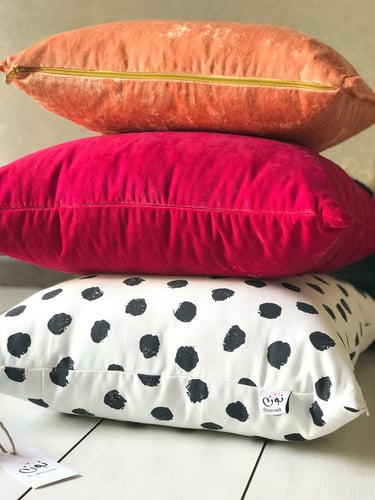 غطاء وسادة العندليب مخمل برتقالي