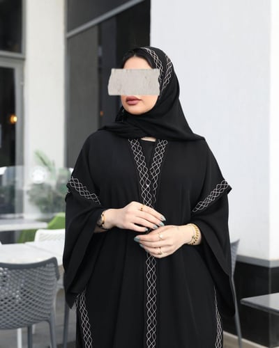 عباية تطريز القصه قطري الخام انترنت