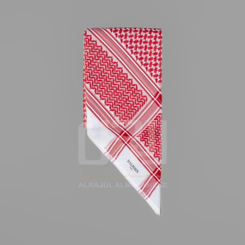 شماغ BALMAIN كلاسيك أحمر دم الغزال الجديدBLT