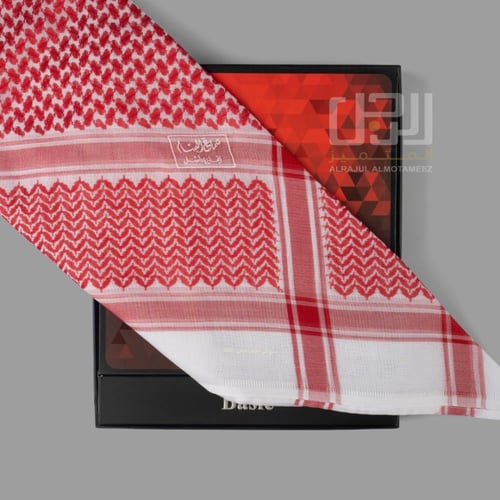 شماغ البسام بيسك احمر