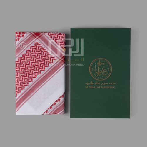 شماغ كلاسيك عنبر احمر