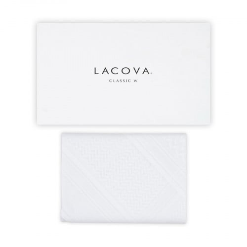 شماغ طقم لاكوفا ابيض كلاسيك