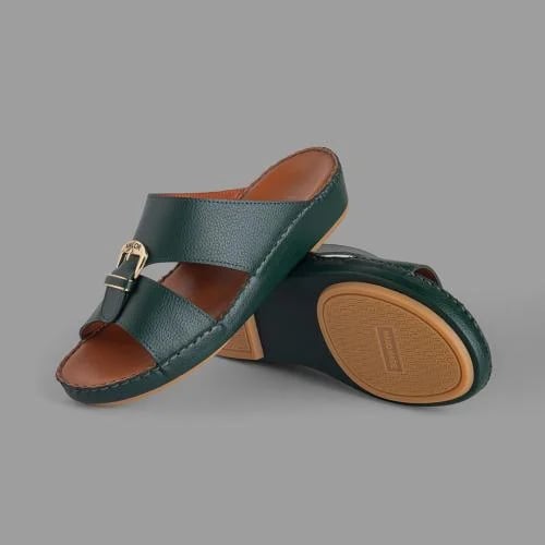 حذاء فالور شبابي اخضر زيتي غامق V-006