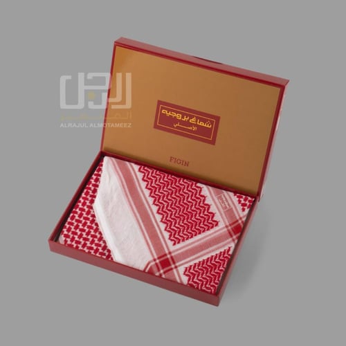 شماغ بروجيه احمر شلش عريض دم الغزال!