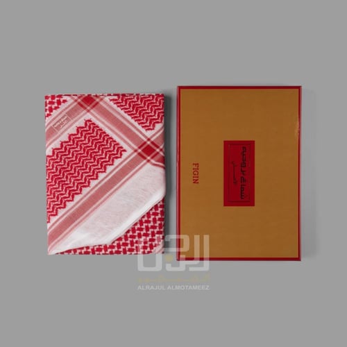 شماغ بروجيه احمر شلش عريض دم الغزال!